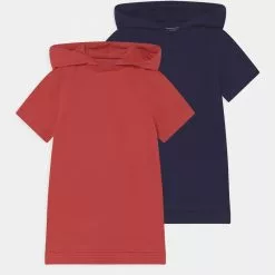 Friboo BOYS HOODED TEE 2 PACK - T-Shirt Print - Red/dark Blue, Kinder