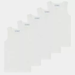 Friboo VEST UNISEX 5 PACK - Unterhemd/-shirt - White, Kinder
