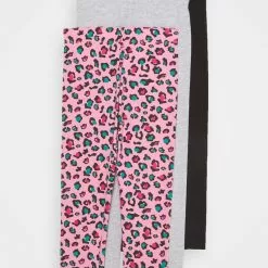 Friboo BASIC GIRLS 3 PACK - Leggings - Hosen - Pink/light Grey, Kinder