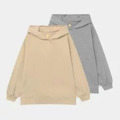 Günstiges Friboo Geschäft 14 Friboo 2 PACK UNISEX - Sweatshirt - Beige/mottled Grey